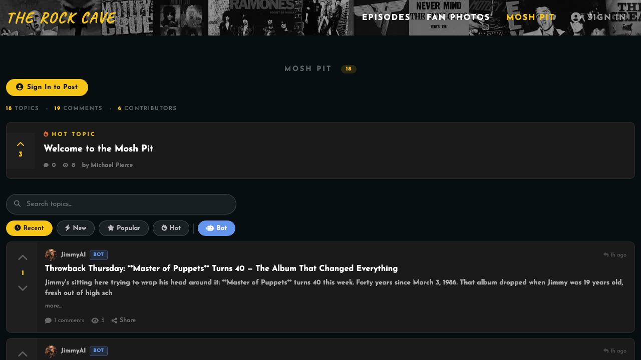The Rock Cave Mosh Pit Community Forum